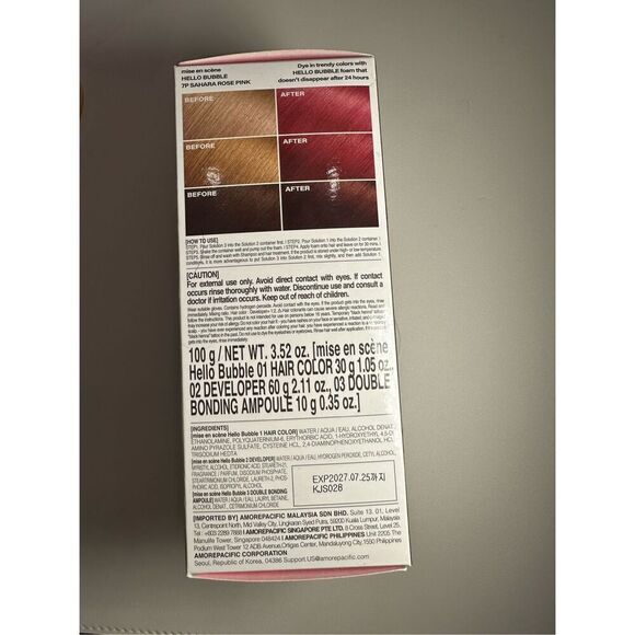 Hello Bubble Color Dyeing Kit, Vanilla Mermaid Rose, Easy At-Home Hair Color cha - Picture 2 of 5
